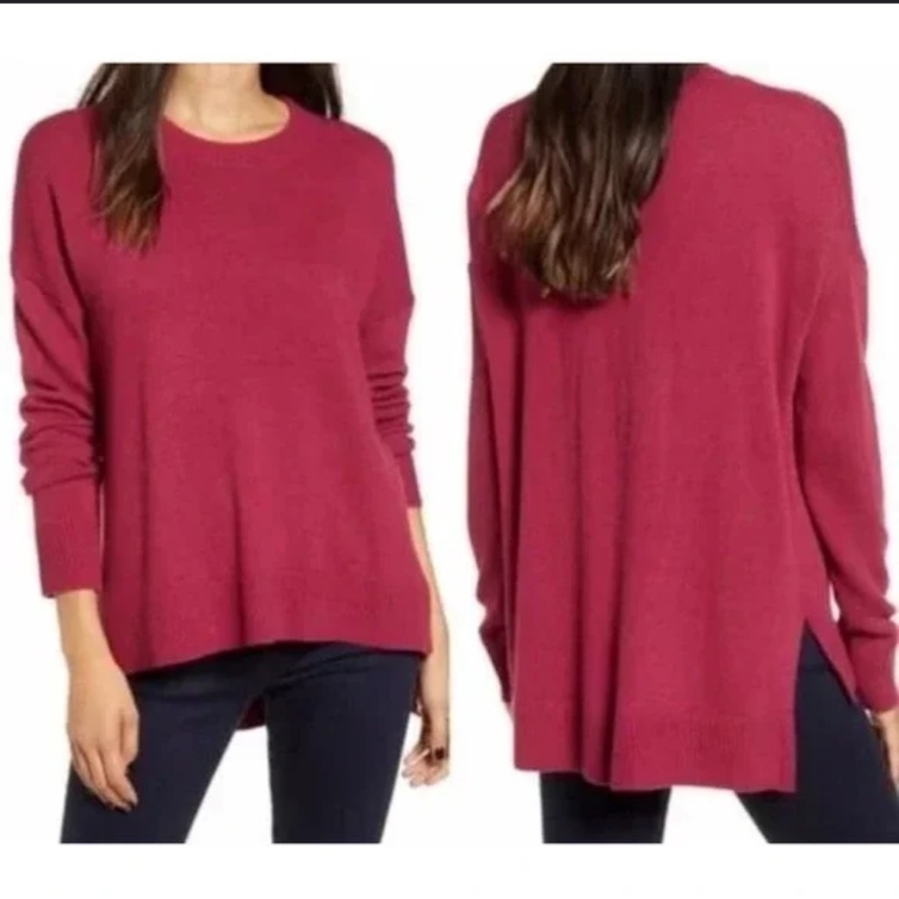 Chelsea‎ 28 Women’s Dark Pink Oversized Sweater Crewneck Sweater Medium NWT